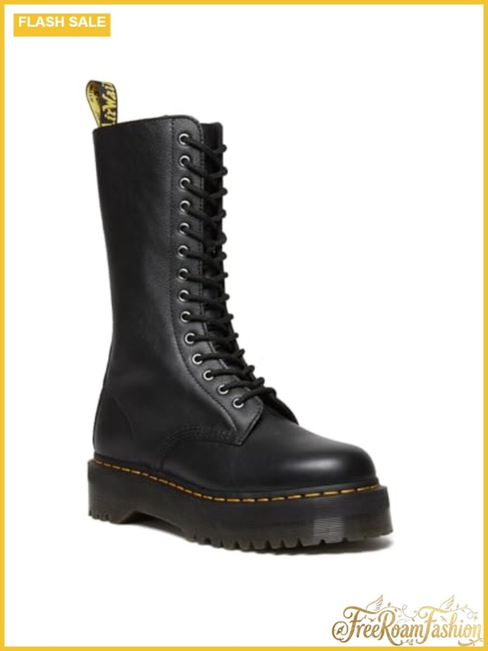 Dr. Martens 1B99 Quad Leather Ankle Boots Platform Heel Work Boot